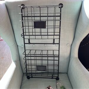 2 Tier Storage Rack Magazine Rack File Holder Space Saver Brand NEW Black NWT